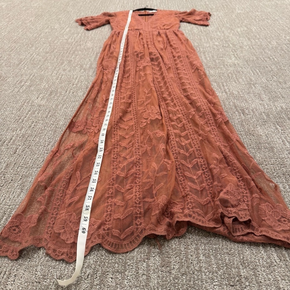 Socialite Lace Maxi Romper Dress - Picture 11 of 11